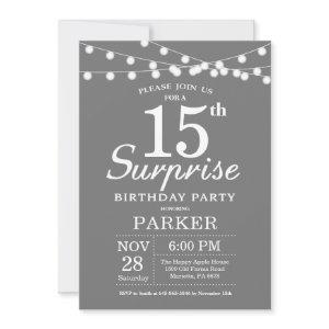 Surprise 15th Birthday  Gray and White