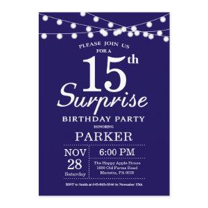 Surprise 15th Birthday  Navy Blue