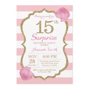 Surprise 15th Birthday  Pink and Gold