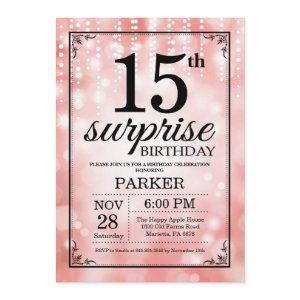 Surprise 15th Birthday  Pink Glitter