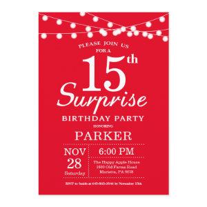 Surprise 15th Birthday  Red