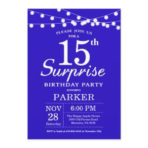 Surprise 15th Birthday  Royal Blue