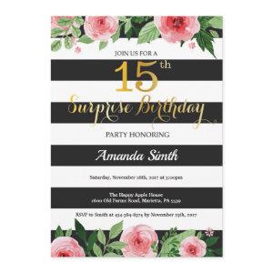 Surprise 15th Birthday  Teen Floral
