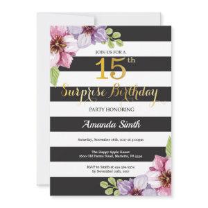 Surprise 15th Birthday  Women Floral