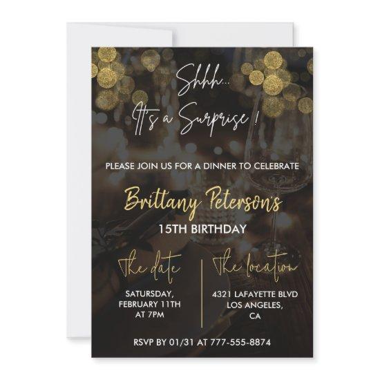 Surprise 15th birthday  Glam Glitter