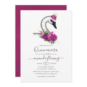 Swan Floral Quinceanera