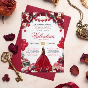 Sweet 15 Valentine's Day Red Birthday Quinceañera