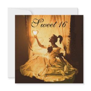 SWEET 16 BIRTHDAY PARTY,GOLD YELLOW BLACK DAMASK