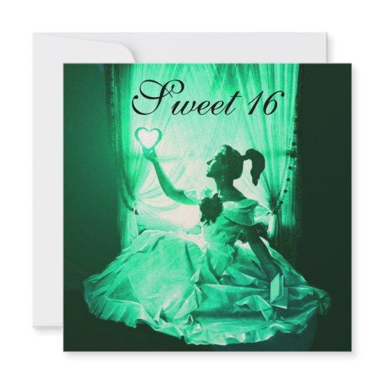 SWEET 16 BIRTHDAY PARTY,GREEN YELLOW BLACK DAMASK