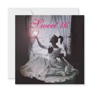 SWEET 16 BIRTHDAY PARTY,PINK FUCHSIA BLACK DAMASK