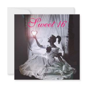 SWEET 16 BIRTHDAY PARTY,PINK FUCHSIA BLACK DAMASK
