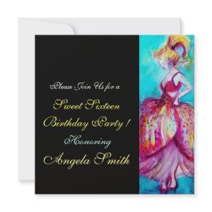 SWEET 16 BIRTHDAY PARTY Pink Plue Turquoise Black