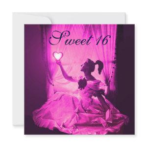 SWEET 16 BIRTHDAY PARTY,PINK PURPE BLACK DAMASK
