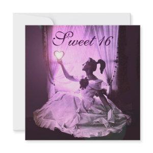 SWEET 16 BIRTHDAY PARTY,PINK PURPLE BLACK DAMASK