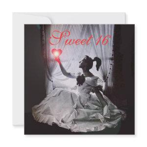 SWEET 16 BIRTHDAY PARTY,RED FUCHSIA  BLACK DAMASK