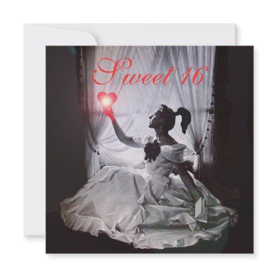 SWEET 16 BIRTHDAY PARTY,RED FUCHSIA  BLACK DAMASK
