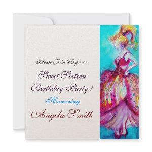 SWEET 16 BIRTHDAY PARTY Red Pink Blue Turquoise