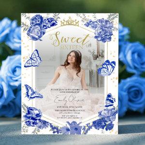 Sweet 16 Budget Photo  Blue Butterfly