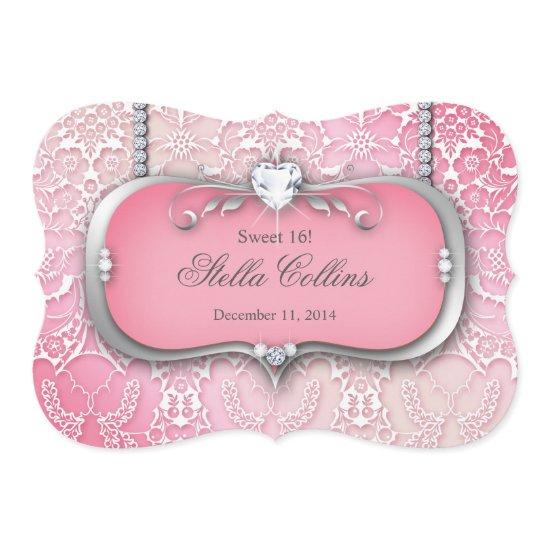 Sweet 16 Flower Damask Birthday Party Quinceanera