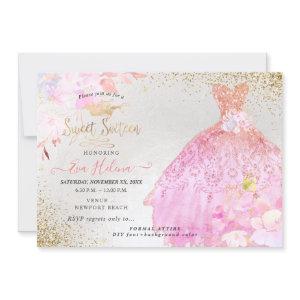Sweet 16 Glitters Gown Ombre Pink Gold