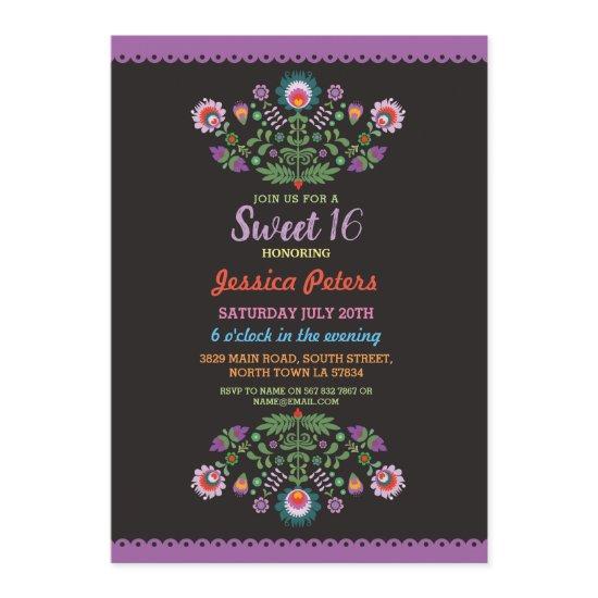 Sweet 16 Party Floral Fiesta Mexican Birthday