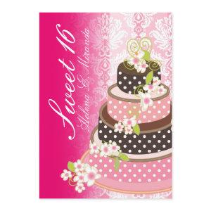 Sweet 16/ princess/4-tier pink chocolate cake
