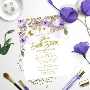 Sweet 16 Purple Butterfly Budget