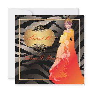 Sweet 16/ Quinceañera/Quince años/zebra stripes