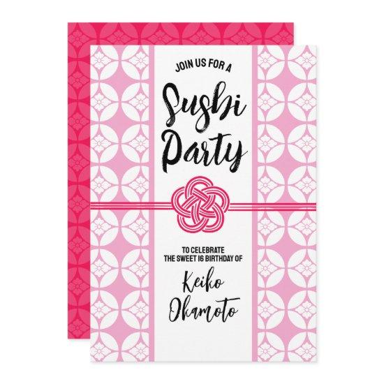 Sweet 16 Sushi party 花菱七宝紋 Hanabishi Shippo