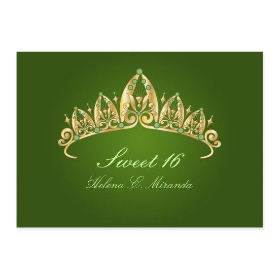 Sweet 16/ tiara/emerald