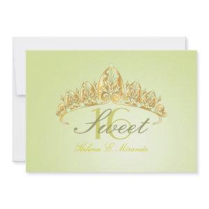 Sweet 16/ tiara/green peridot