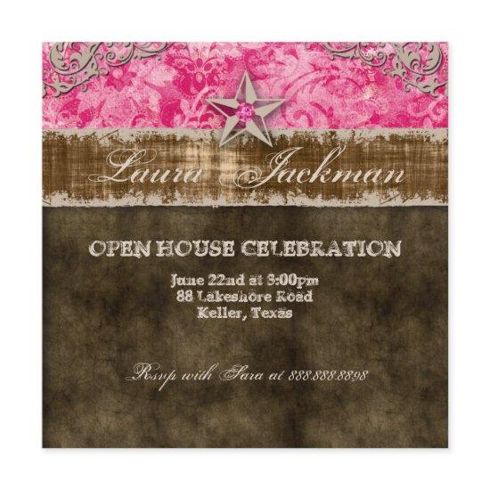 Sweet 16 Vintage Photo Card Star Pink