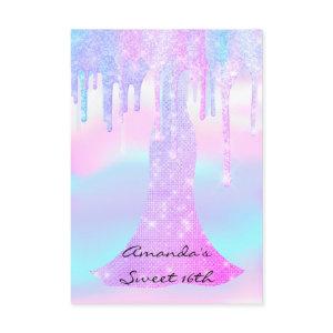 Sweet 16th 18th Unicorn Girl Holographic