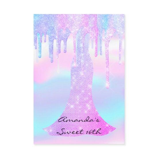 Sweet 16th 18th Unicorn Girl Holographic
