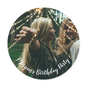 Sweet 16th Birthday Photo Confetti Rose Gold
