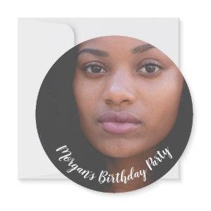 Sweet 16th Birthday Photo Confetti Rose Gold
