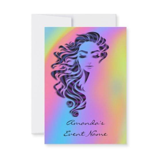 Sweet 16th Bridal Shower Holograph Ombre Rainbow