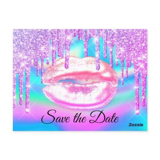 Sweet 16th Bridal Shower Quinceanera Pink Girly Postcard