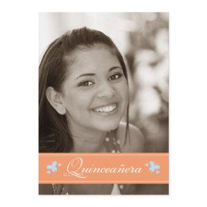 Sweet Butterflies Quinceanera  (coral)