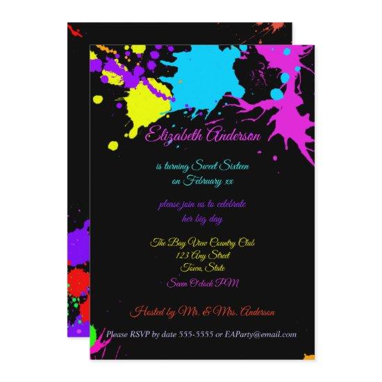 Sweet Sixteen, Bat Mitzvah, Neon Glow