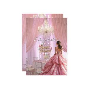 Sweet Sixteen Celebrations Pink Gown Chandelier