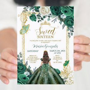 Sweet Sixteen Emerald Green & White Birthday