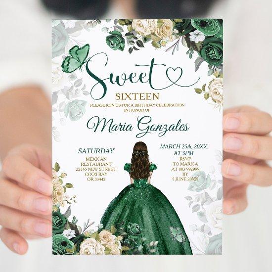 Sweet Sixteen Emerald Green & White Birthday Party