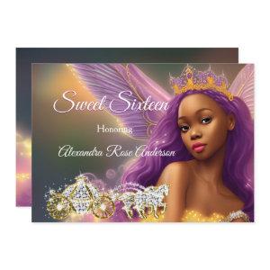 Sweet Sixteen Fairytale Purple Pink Gold Carriage