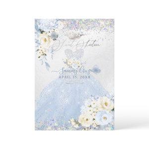 Sweet Sixteen Holographic Dusty Blue Silver Dress