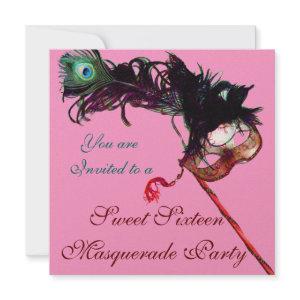 SWEET SIXTEEN MASQUERADE PARTY Pink  Gold Metallic