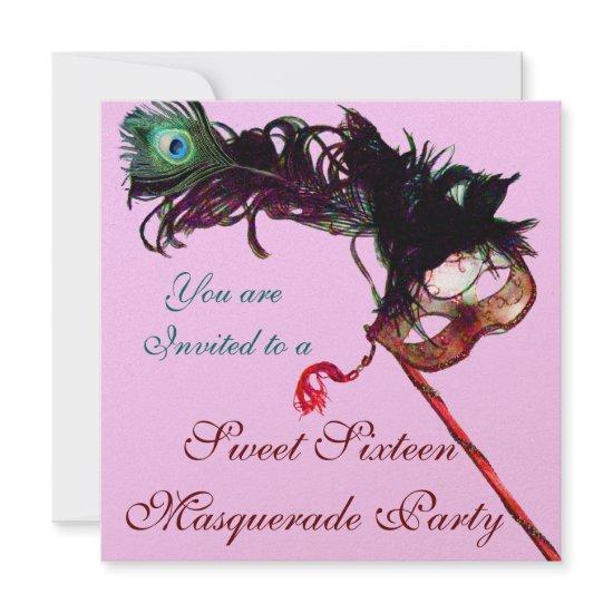 SWEET SIXTEEN MASQUERADE PARTY ,Pink Gold Metallic