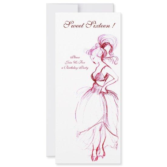 SWEET SIXTEEN PARTY, red pink white