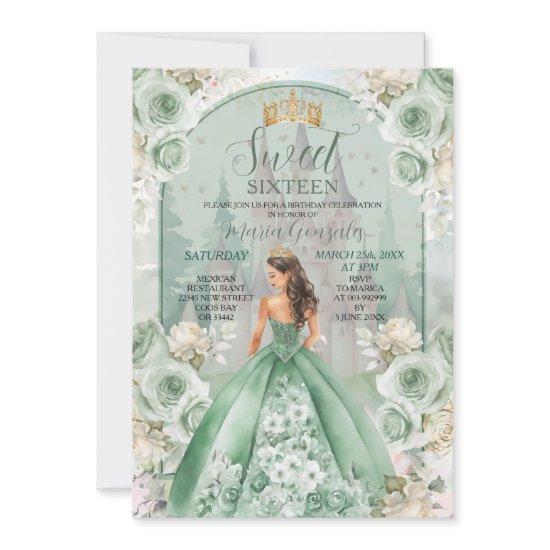 Sweet Sixteen Sage Green Forest Birthday
