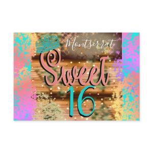 Sweet Sixteen Vintage Boho Turquoise Gold Rustic